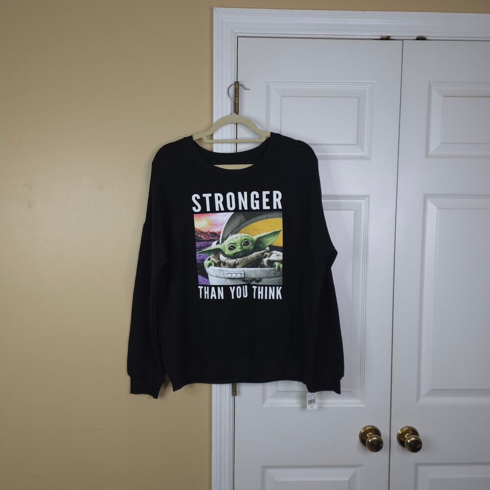 Star Wars The Mandalorian Grogu Stronger Than You Think Crewneck Sweatshirt XL